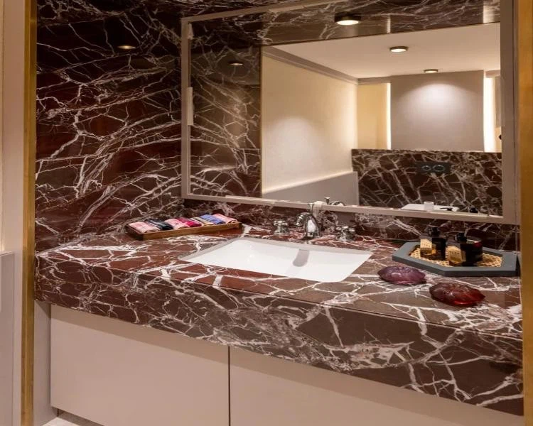 Rosso Levanto Marble vanity Rosso Levanto Marble vanity